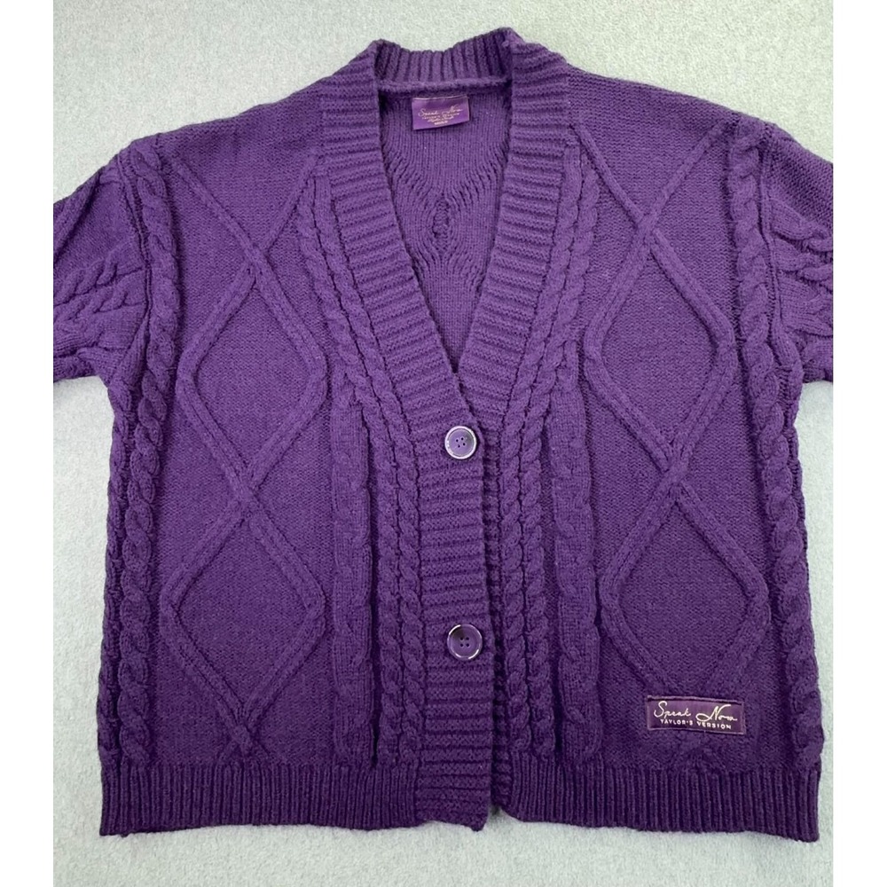 Taylor Swift Speak Now Taylor's Version Cardigan Women's MD/LG Authentic Purple